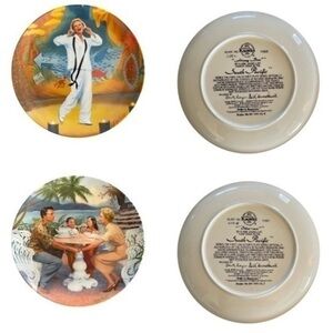 South Pacific Nostalgic Collector Plates with Scenic Designs